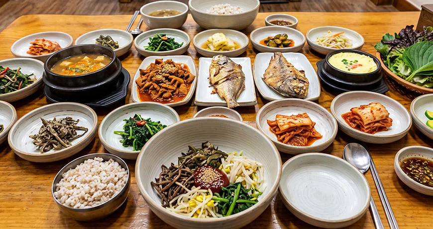 Barley Rice Served with Side Dishes | 보리밥정식