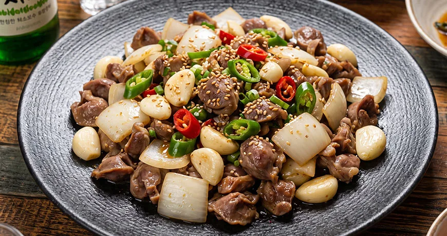 Stir-fried Chicken Gizzard | 닭똥집볶음