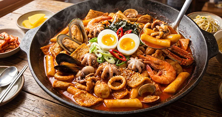Stir-fried Rice Cake and Seafood | 해물떡볶이