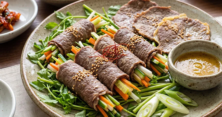 Sliced Beef with Vegetables | 소고기편채