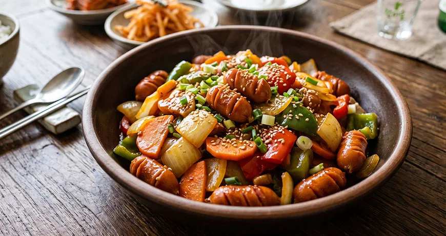 Stir-fried Sausage with Vegetables | 소시지야채볶음