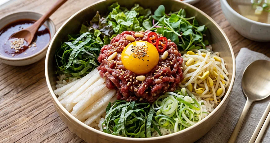 Beef Tartare Bibimbap | 육회비빔밥