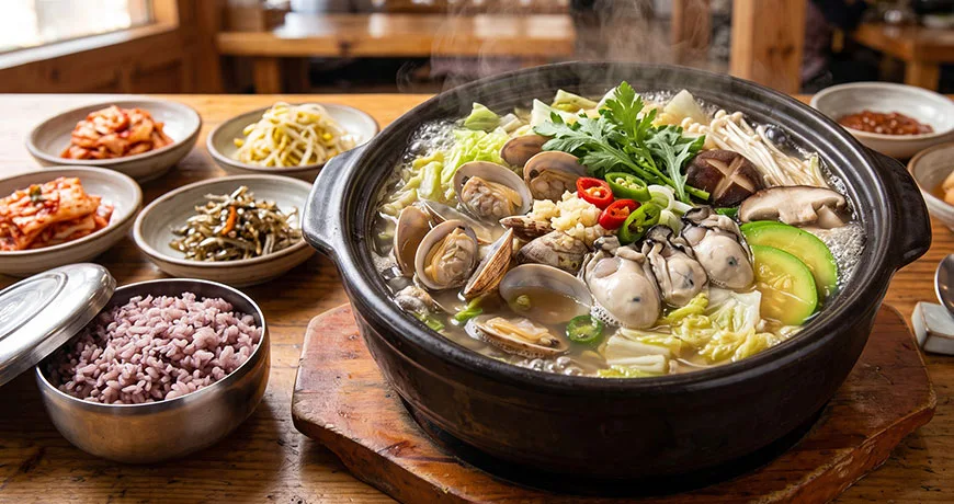 Baby Clam Soup Accompaniment to Alcoholic Drinks | 바지락술국