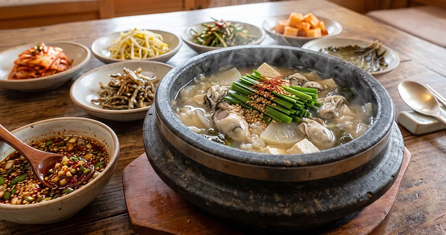 Oyster and Rice Soup | 굴국밥