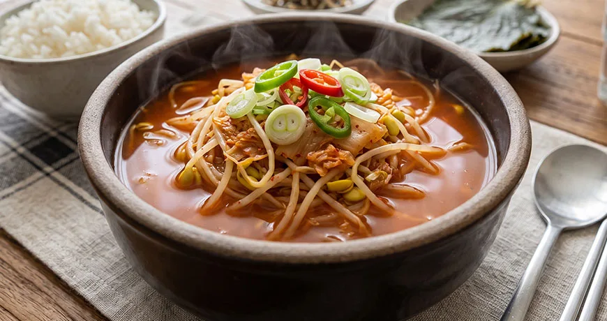 Kimchi and Bean Sprout Soup | 김치콩나물국