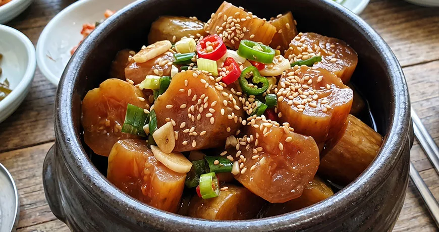 Pickled Yellow Cucumber | 노각장아찌