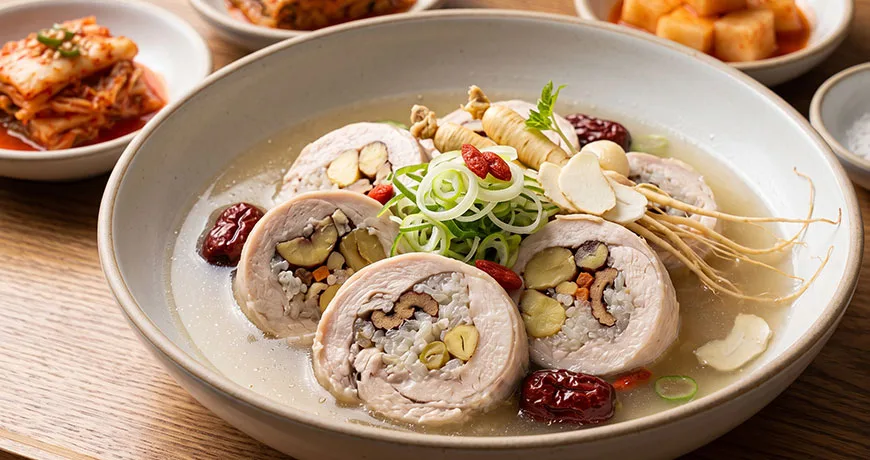 Rolled Ginseng Chicken Soup | 롤삼계탕