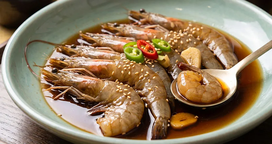 Soy Sauce Marinated Shrimp | 새우장
