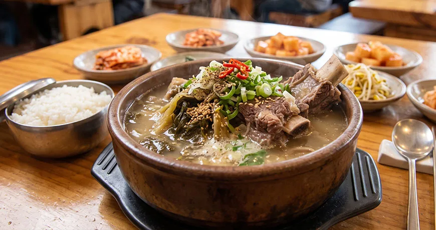 Korean Cabbage and Short Rib Soup | 사골우거지갈비탕
