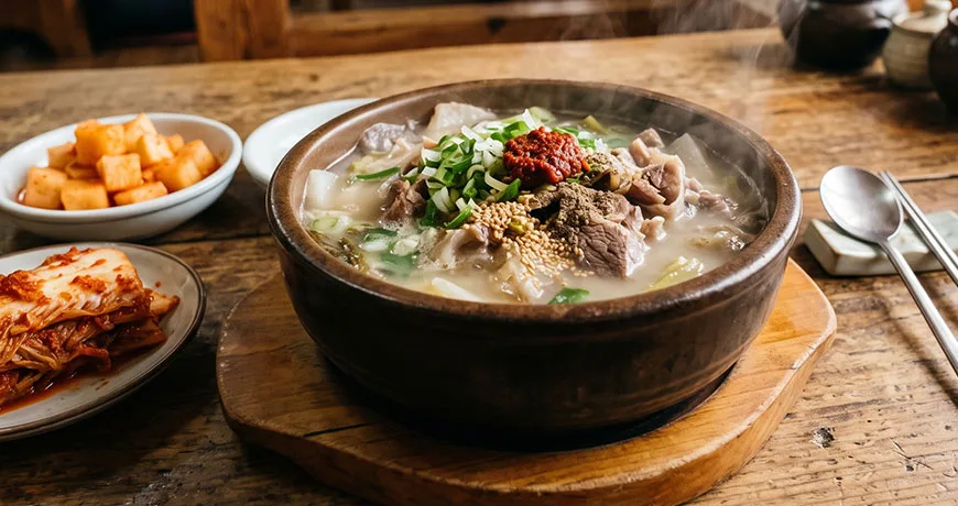 Beef Head Meat and Rice Soup | 소머리국밥