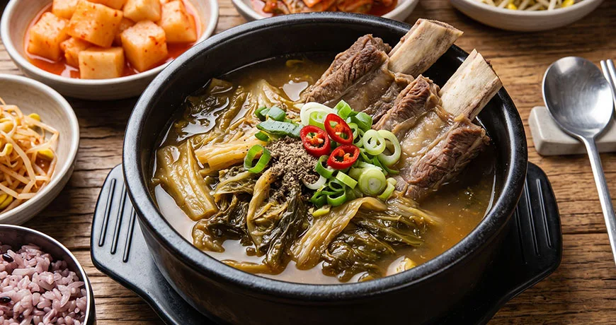 Korean Cabbage and Short Rib Soup | 우거지갈비탕