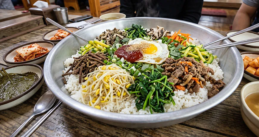 Large Brass Bowl Bibimbap | 양푼비빔밥